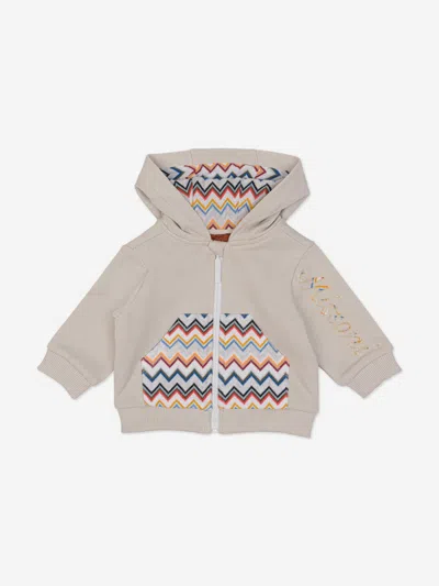 Missoni Baby Boys Zigzag Zip Uptop In Gray