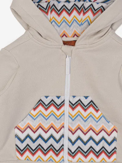 Missoni Baby Boys Zigzag Zip Uptop In Gray