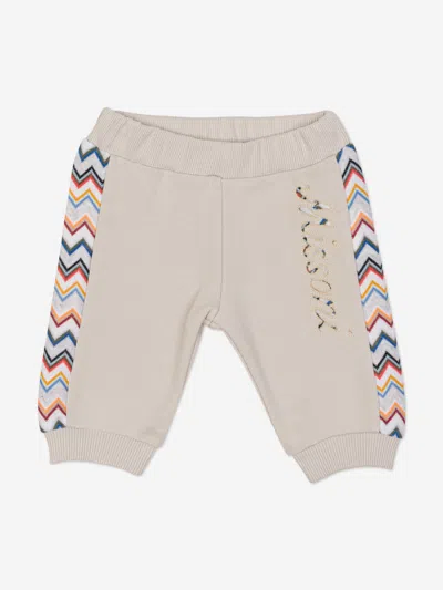 Missoni Baby Boys Zigzag Logo Joggers In Neutral