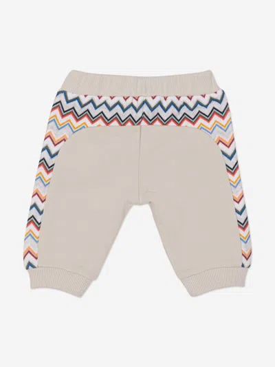 Missoni Baby Boys Zigzag Logo Joggers In Neutral