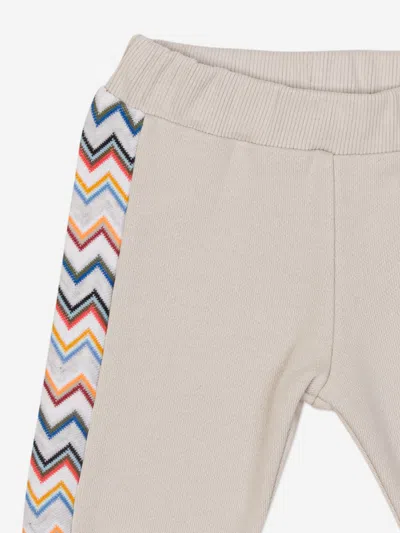 Missoni Baby Boys Zigzag Logo Joggers In Neutral