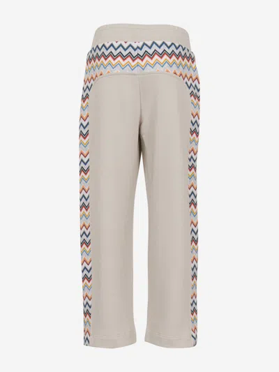 Missoni Boys Zigzag Joggers In Neutral