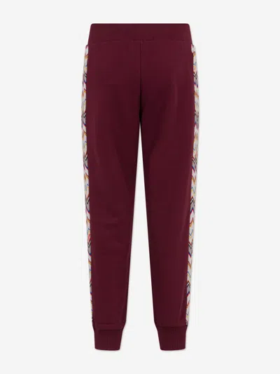 Missoni Boys Logo Joggersin Purple 10 Yrs In Burgundy