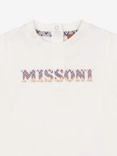 Missoni Baby Boys Logo T-shirt In Pink