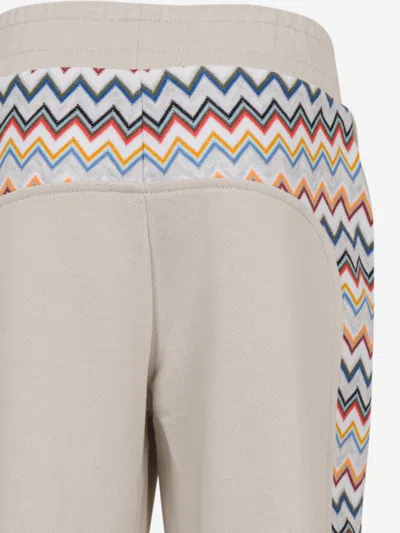 Missoni Boys Zigzag Joggers In Neutral