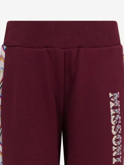 Missoni Boys Logo Joggersin Purple 10 Yrs In Burgundy