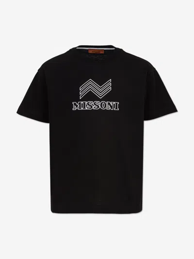 Missoni Boys Logo T-shirt In Black