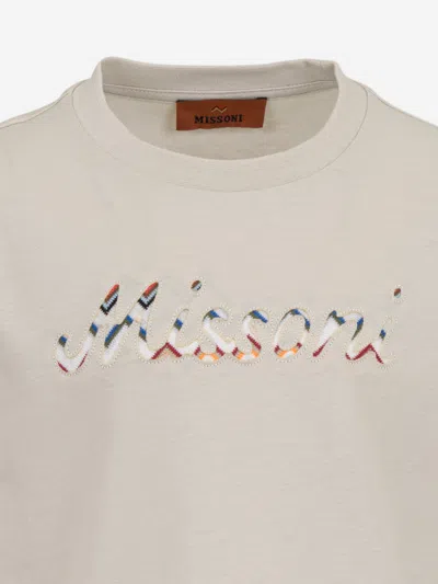 Missoni Boys Logo T-shirt In Metallic