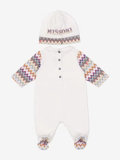 Missoni Baby Boys Zigzag Babygrow Set In White