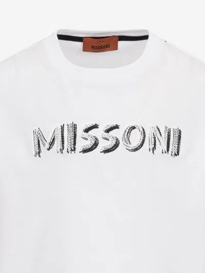 Missoni White T-shirt For Baby Boy With Logo In White