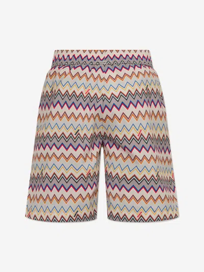 Missoni Boys Zigzag Swim Shorts In Multi