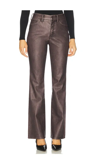 Good American Good Classic Bootcut Faux Leather Pants In Vamp In Brown