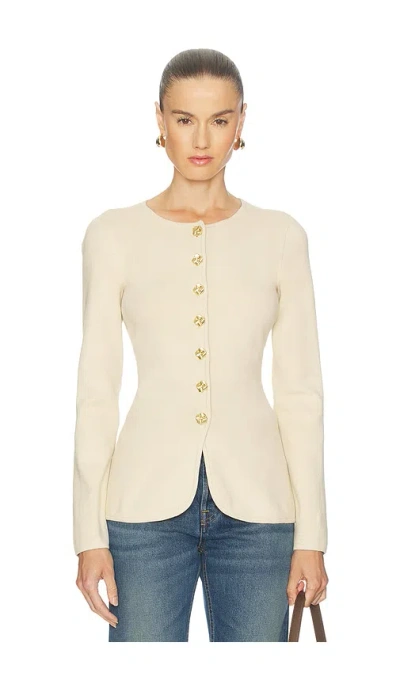 L'academie By Marianna Bronte Button Cardigan In Neutral