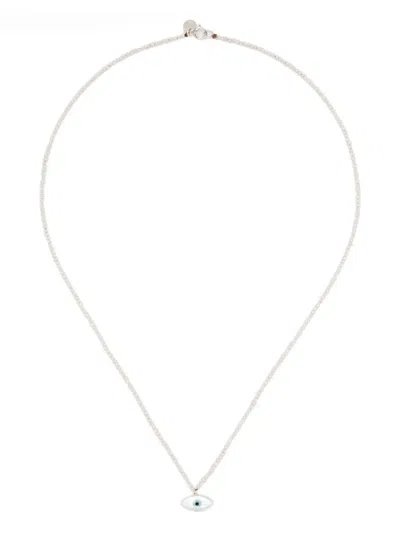 Undercover Beaded Eye Pendant Necklace In Multi