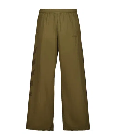 Off-white Elastic Waist Sweatpants In Green