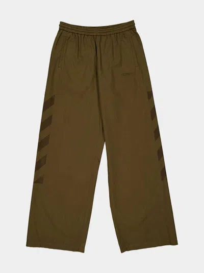Off-white Elastic Waist Sweatpants In Green