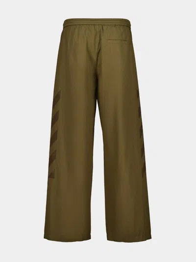 Off-white Elastic Waist Sweatpants In Green