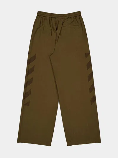 Off-white Elastic Waist Sweatpants In Green