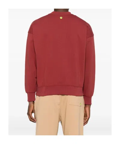 Barrow Unisex Crew Neck Long Sleeve Sweatshirt In Red