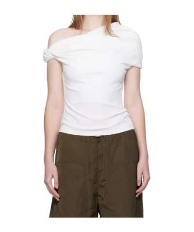 Paris Georgia Ida One-shoulder Draped Top In White