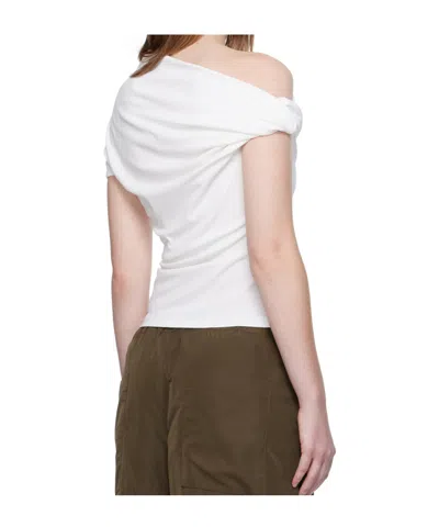 Paris Georgia Ida One-shoulder Draped Top In White