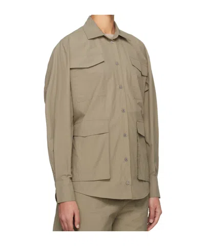 Paris Georgia Green Oversized Shirt In Brown