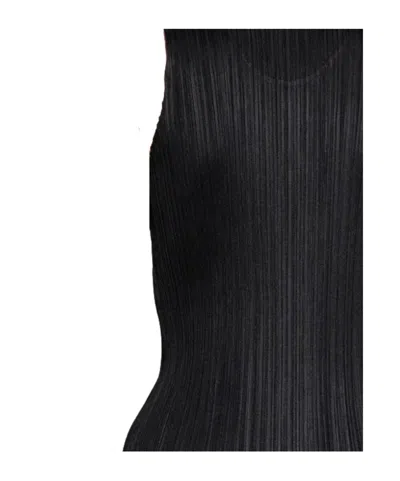 Issey Miyake Navy New Colorful Basics 4 Midi Dress In Black