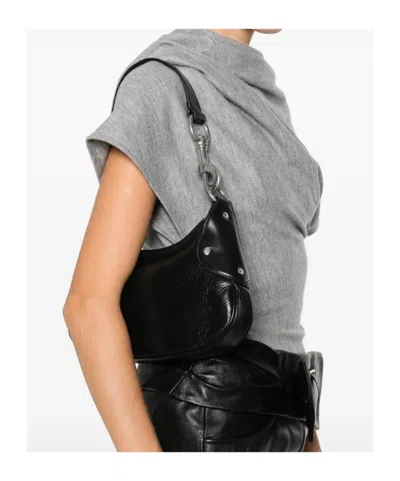 Mulberry Rivet-detail Leather Shoulder Bag In Burgundy