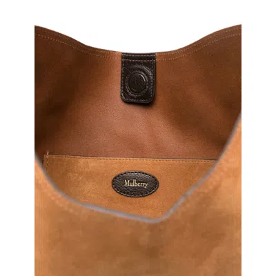 Mulberry Leather Panel Shoulder Bag Strap In Brown