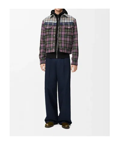 Loewe Zip-up Hoodie In Wool In Black