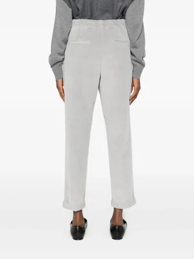Peserico Cuffed-ankles Trousers In Gray