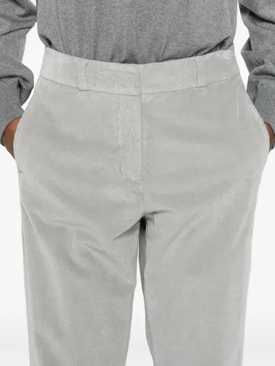 Peserico Cuffed-ankles Trousers In Gray