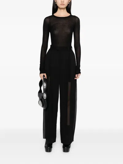 Quetsche Sheer Panel Trousers In Black