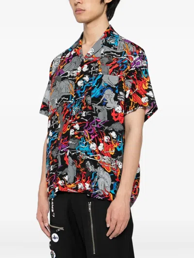 Kidill All-over Graphic Print Shirt In Gray