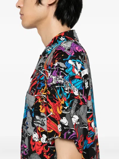 Kidill All-over Graphic Print Shirt In Gray