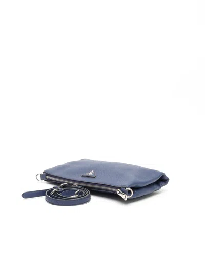 Prada Vitello Crossbody Bag In Blue