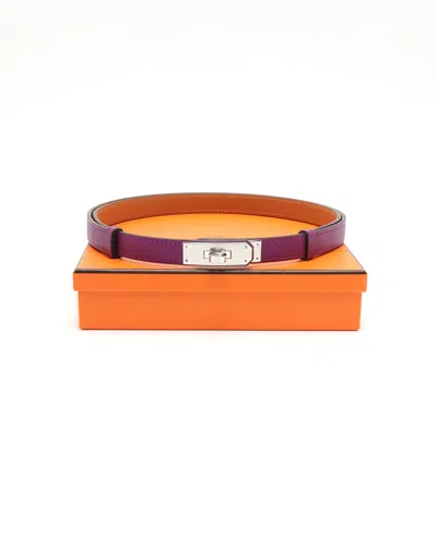 Pre-owned Hermes Hermès Kelly 18 Belt In Purple