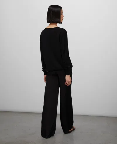 Aspesi Cardigan In Maglia Di Misto Cotone, Seta E Lino - Nero In Multi