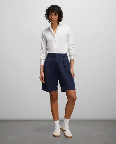 Aspesi Camicia In Popeline Di Cotone Con Collo Alla Coreana - Bianco In White