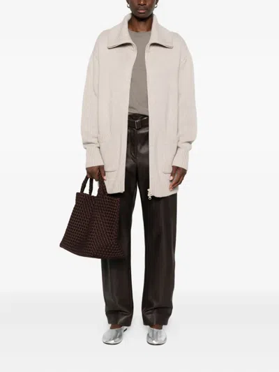 Lisa Yang Drop-shoulder Cardigan In Neutral