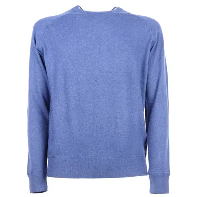 Emilio Romanelli Blue Cashmere Men Sweater In Blue