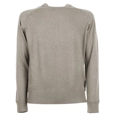 Emilio Romanelli Beige Cashmere Men Sweater In Gray