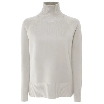Emilio Romanelli Beige Cashmere Women Sweater In White