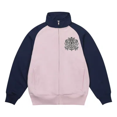 Pre-owned Palace Crest Sweat 'lush Flush/navy' | Pink | Men's Size L