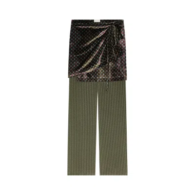 Pre-owned Dries Van Noten Pritty Pants 'khaki' | Green | Women's Size 36