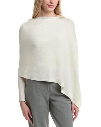 Sofia Cashmere Sofiacashmere Reverse Jersey Sequin Wool & Cashmere-blend Poncho In White