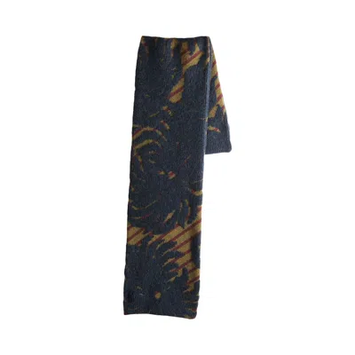 Pre-owned Dries Van Noten Telex Scarf 'navy' | Blue | Women's Size Onesize