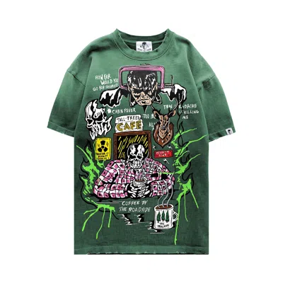 Pre-owned Warren Lotas Roadside Coffee T-shirt 'green' | Men's Size M
