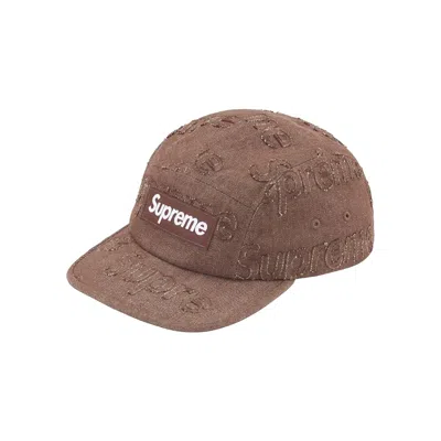 Pre-owned Supreme Lasered Denim Cap 'brown' | Men's Size Onesize