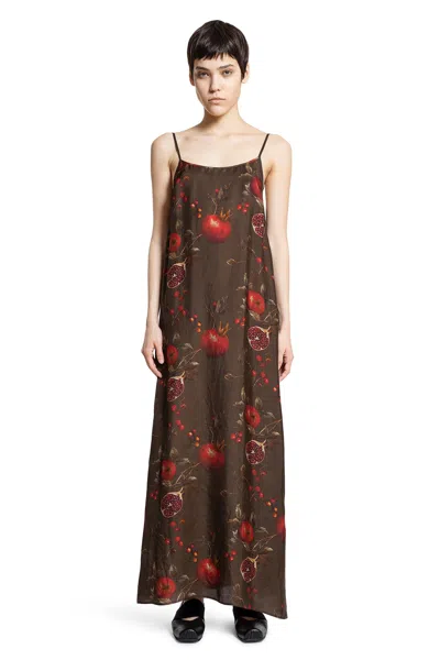 Uma Wang Anaya Dress In Brown